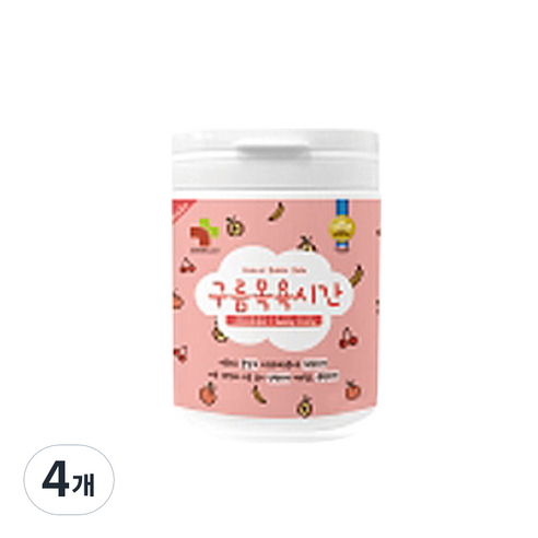 미스플러스 구름목욕시간 유아 입욕제 대팩 스위티푸르티, 500g, 4개