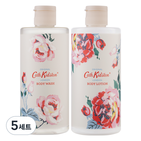 캐스키드슨 아이더다운 로즈 바디워시 500ml + 로션 500ml 세트, 5세트