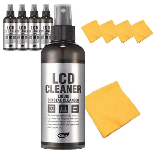 MINT LCD 클리너 + 극세사 융, 200ml, 5개