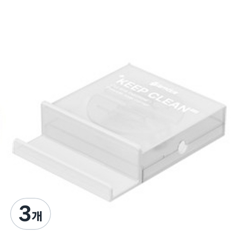 아이엠듀 휴대폰 케이블 정리 수납 케이스, 화이트, 3개