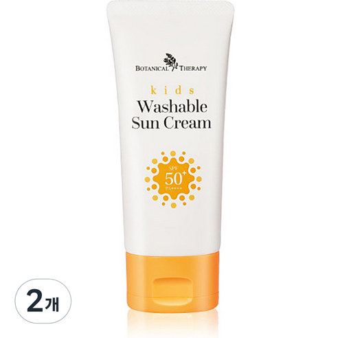 보타니컬테라피 키즈 워셔블 썬크림 SPF50+ PA++++, 60ml, 2개 60ml × 2개 섬네일