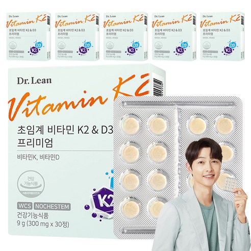 닥터린 초임계 비타민K2 & D3 프리미엄, 30정, 6개