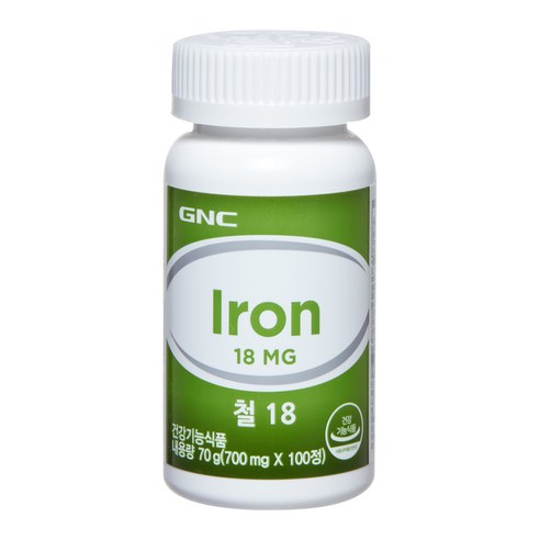 GNC 철분 18 100일분, 1개, 70g