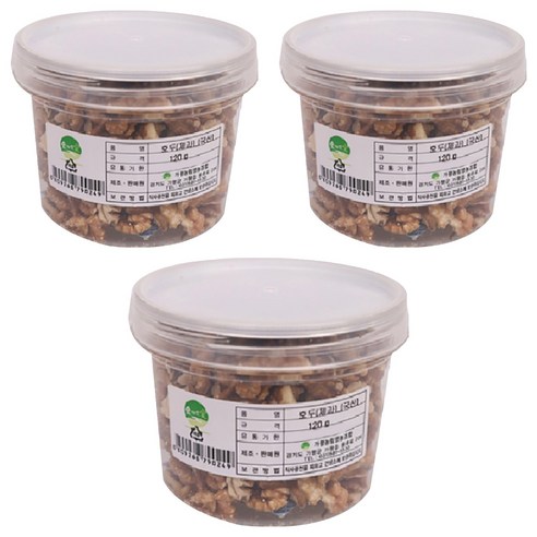 숲자연애 깐호두 제과, 120g, 3개