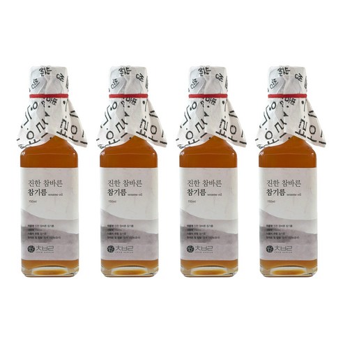 향유상회 진한 참바른 참기름, 150ml, 4개