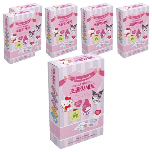 산리오 캐릭터즈 초콜릿 세트, 80g, 6개