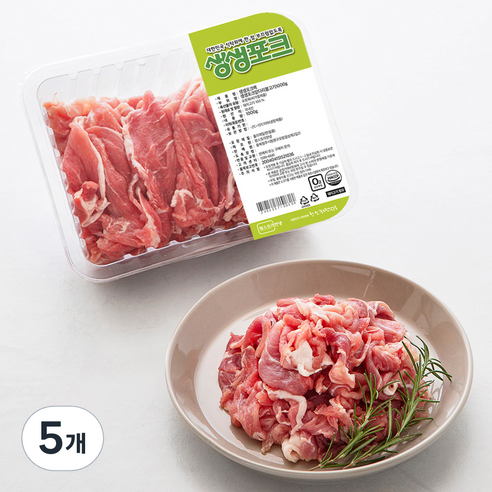 생생포크 한돈 앞다리살 불고기용 (냉장), 1000g, 5개