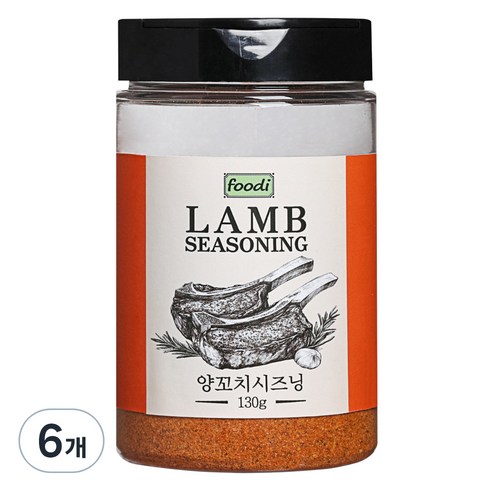 foodi 양꼬치시즈닝, 130g, 6개