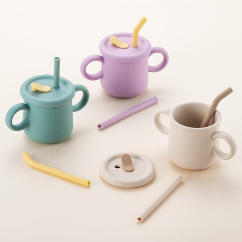 유아를 위한 편안하고 안전한 수분 섭취를 위한 락앤락 리틀럽 실리콘 빨대컵