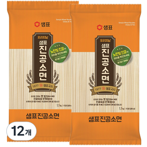 샘표 오리지날 진공소면, 1.1kg, 12개