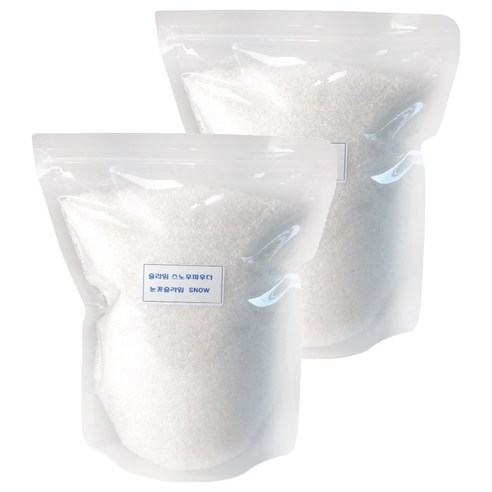 스노우파우더 눈꽃슬라임 재료 200g, 2개, 흰색