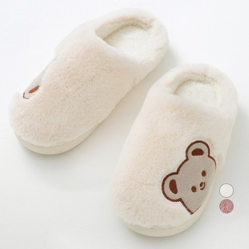 캐럿 여성용 곰 그래픽 털안감 룸슈즈 신발 캐럿 여성용 곰 그래픽 털안감 룸슈즈 신발