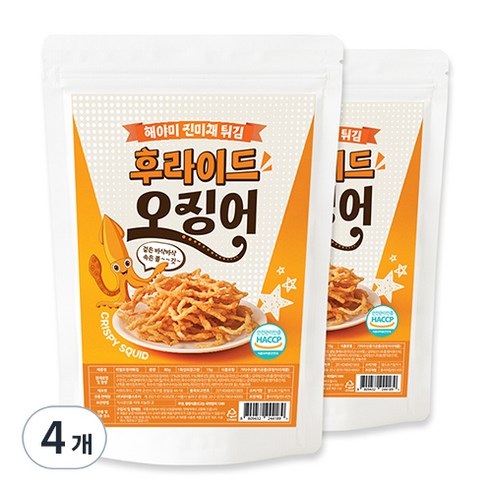해야미 후라이드 오징어 튀김, 80g, 4개