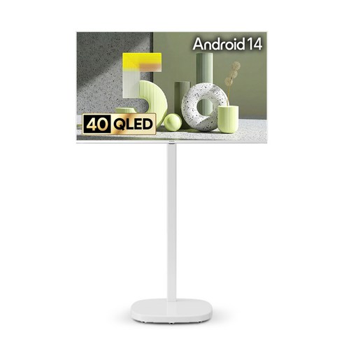 더함 FHD QLED 화이트에디션 돌비 AI 구글 5.0 IPS패널 스마트 TV + 삼탠바이미 스탠드 큐브 세트, 102cm(40인치), NA401QLED(TV), MSA11-241L-W(삼탠바이미), 스탠드형, 고객직접설치