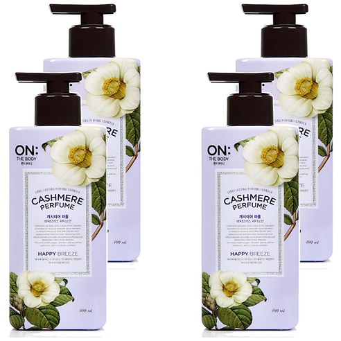 온더바디 캐시미어 퍼퓸 해피브리즈 바디로션, 400ml, 4개