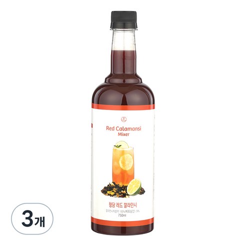 청담라이프 티드롭 레드 깔라만시 원액, 750ml, 3개
