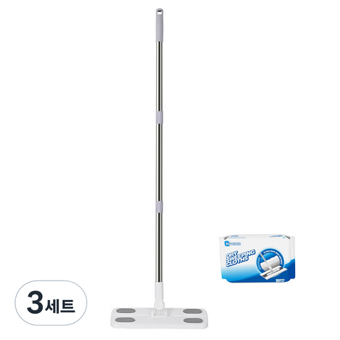 모나코올리브 먼지청소포 교체형 청소밀대 + 정전기 청소포 30p 세트, 3세트