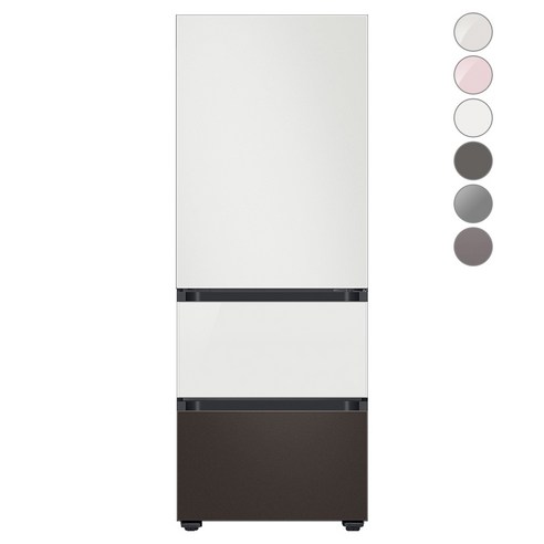 [색상선택형] 삼성전자 비스포크 김치플러스 냉장고 방문설치, 코타 화이트 + 글램 화이트 + 코타 차콜, RQ33A74A1AP