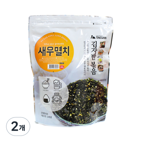 태산 새우멸치 김자반볶음, 2개, 500g