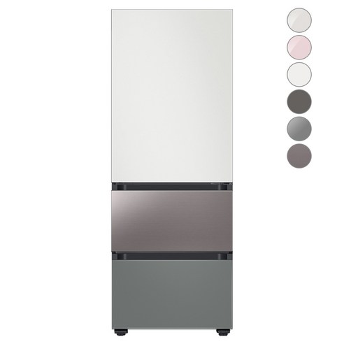 [색상선택형] 삼성전자 비스포크 김치플러스 냉장고 방문설치, 브라우니 실버