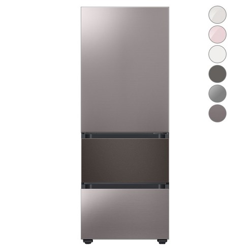 [색상선택형] 삼성전자 비스포크 김치플러스 냉장고 방문설치, 브라우니 실버 + 코타 차콜, RQ33A74A1AP