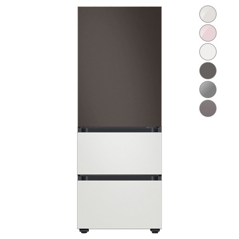[색상선택형] 삼성전자 비스포크 김치플러스 냉장고 방문설치, 코타 차콜 + 코타 화이트, RQ33A74A1AP