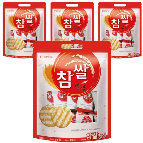 크라운 참쌀설병, 270g, 3개