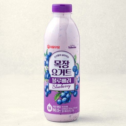 서울우유 신선함이 살아있는 목장 요거트 블루베리, 750ml, 1개