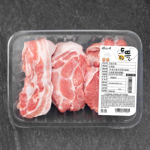한돈 도뜰 돼지정육 모듬수육용 (냉장), 1.5kg, 1팩