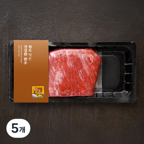 합천황토한우 1+등급 양지 국거리용 덩어리 (냉장), 300g, 5개