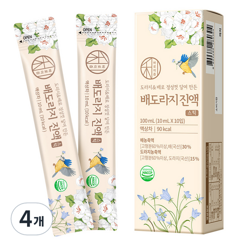 바로이즙 배도라지진액 스틱, 10ml, 10개입, 4개