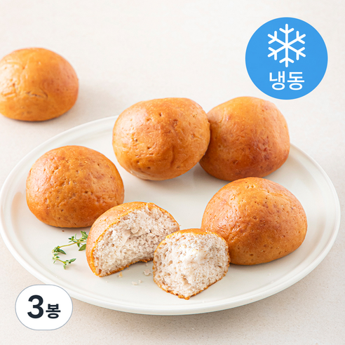 제로밀 글루텐프리 쌀 모닝빵 6개입 (냉동), 318g, 3봉