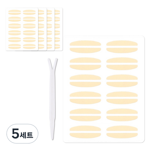 더분 깃털 누드 단면 쌍꺼풀 테이프 세트 120p, 5세트, 누드 L TYPE