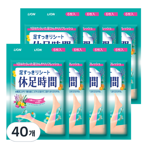 휴족시간 쿨링시트, 40개, 6개입