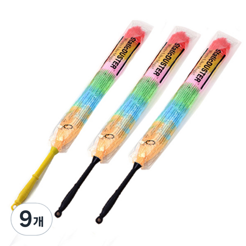리버그린 무지개 먼지 털이개 특, 랜덤 발송, 9개