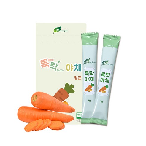 네이쳐그레인 툭탁야채 야채 알갱이 이유식 재료 3g, 당근, 5개입