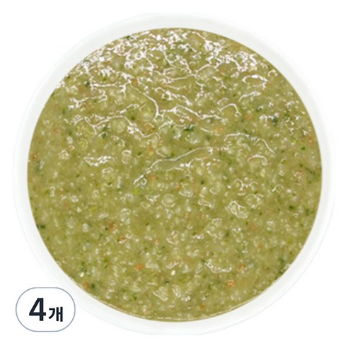 짱죽 유아용 실온이유식 초기 한우시금치 묽은죽 7개월부터, 160g, 4개