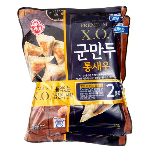 새우의 풍부한 맛과 바삭한 만두피가 조화를 이룬 오뚜기 XO 통새우 군만두