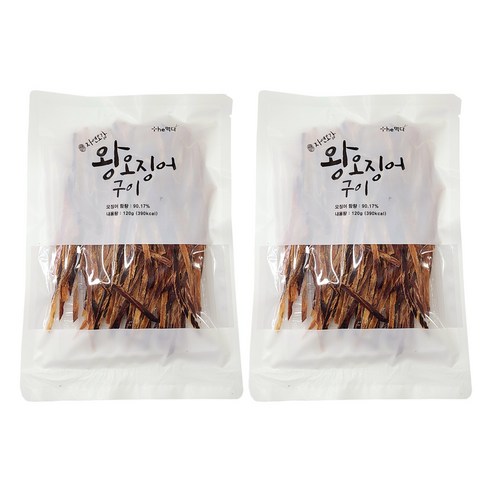 더먹다 왕오징어구이, 120g, 2개