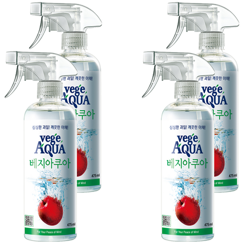 베지아쿠아 과일&야채 세정제, 475ml, 4개