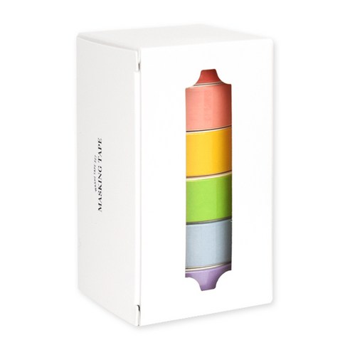모노라이크 마스킹테이프 마쉬멜로우 6p 세트, Coral + Peach + Lemon + Lightgreen + Palesky + Lilac, 1개