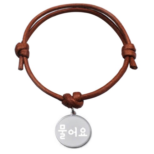 펫츠룩 굿모닝 카라멜 반려동물 목걸이 M + 메탈원형 팬던트 M, 실버(물어요), 1개