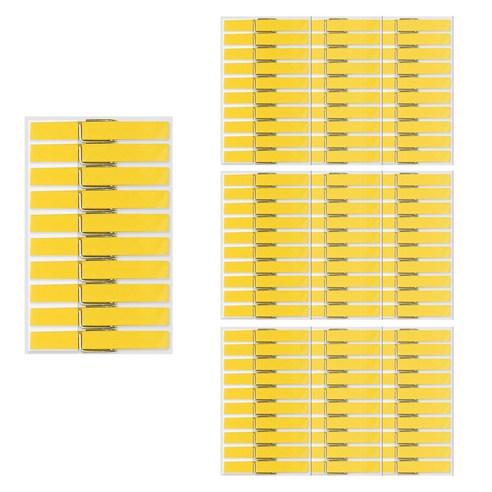유니아트 1000 나무집게 특대 (7.2cm) 9p, 노랑, 10개입