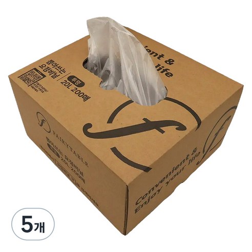 [국내생산] 페어리테이블 뽑아 쓰는 요정비닐 200p, 20L, 5개