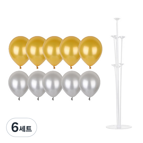 파티쇼 풍선꽂이장식세트 70cm, 쥬얼리파티, 6세트