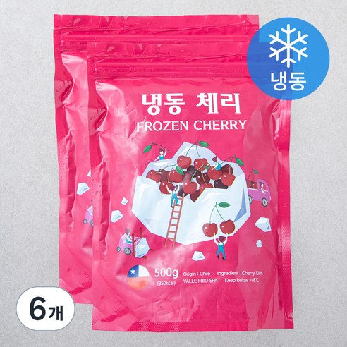 칠레산 체리 (냉동), 500g, 6개