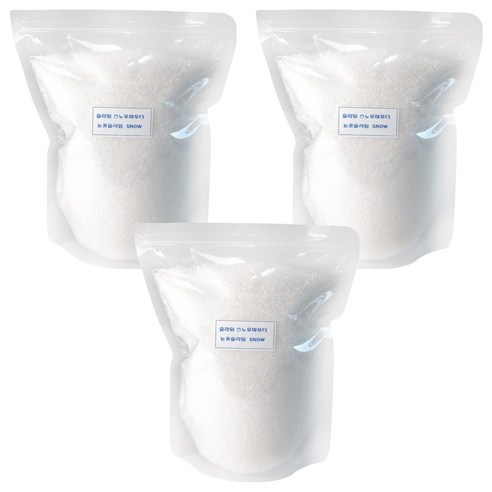 스노우파우더 눈꽃슬라임 재료 200g, 3개, 흰색