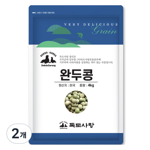 독도사랑 완두콩, 4kg, 2개