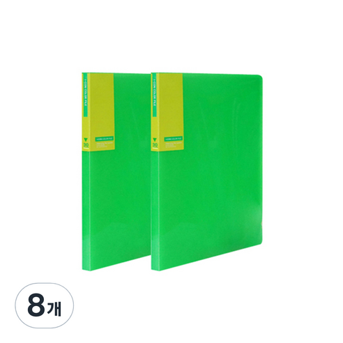 희망화일 아이콘 칼라 화일 30P 내지 고정형, 녹색, 8개