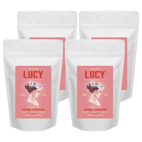 LUCY 로즈플라워 차 리필, 50g, 1개입, 4개